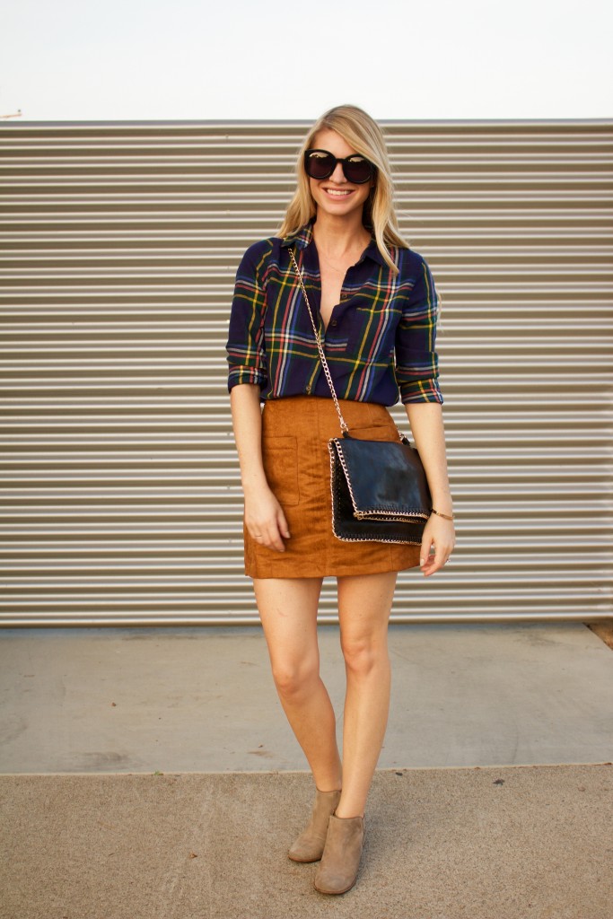 plaid and suede