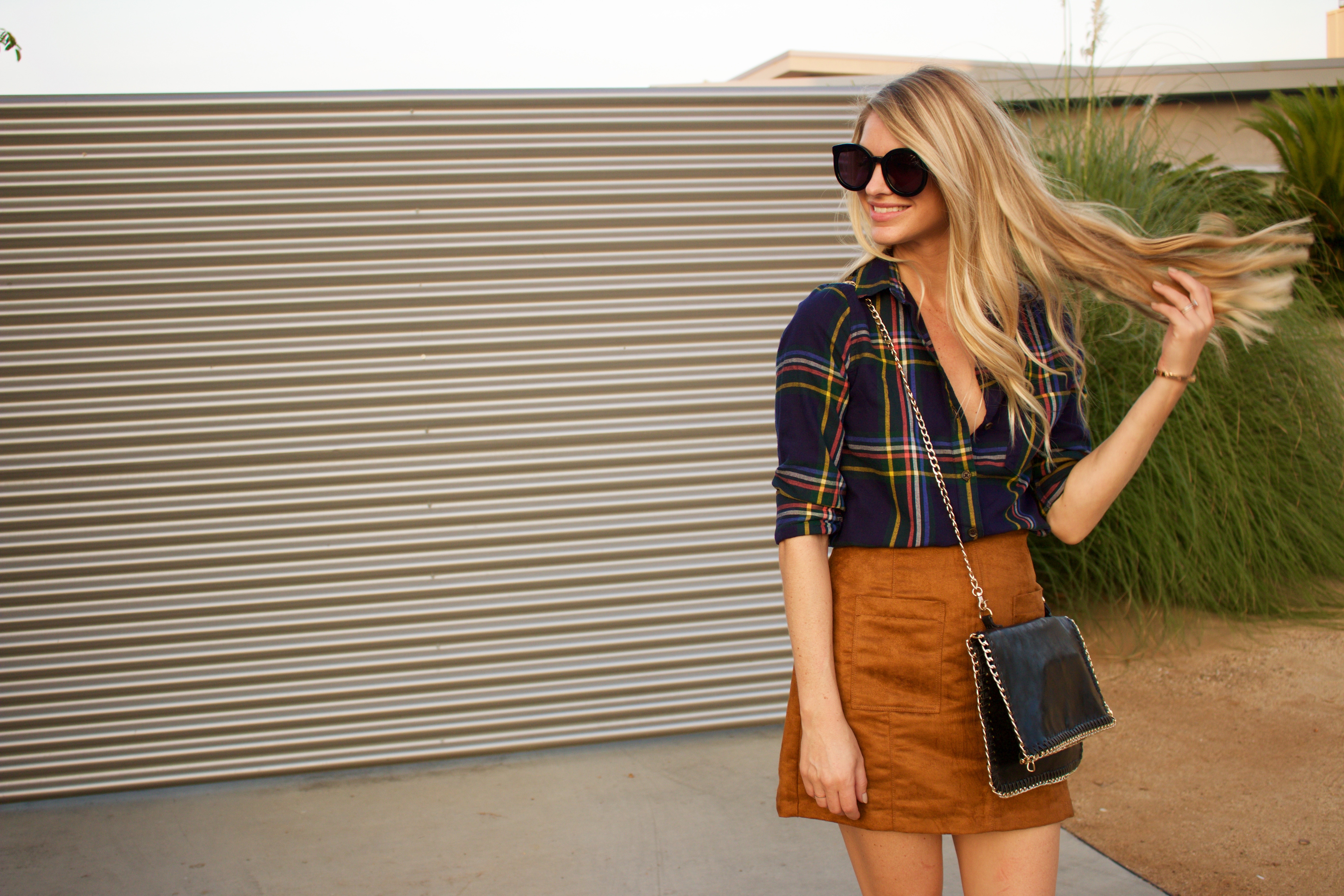 old navy suede skirt